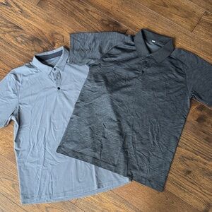 Set of Two Lulu Gray and Black Polo Shirts